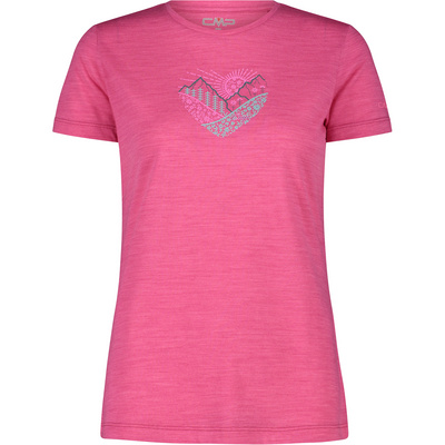 CMP Dames Print T-Shirt (Maat XXL, Roze)