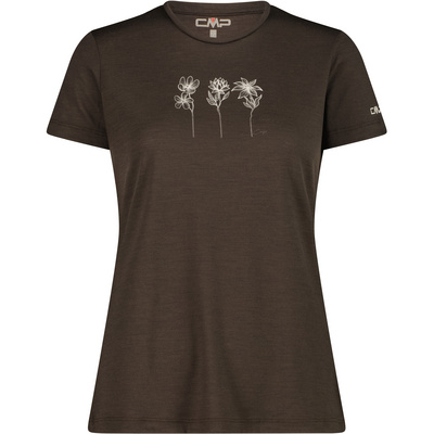 CMP Dames Print T-Shirt (Maat XXL, Bruin)