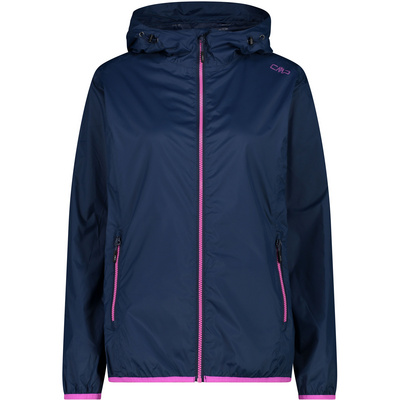 CMP Dames Hoodie Rain Jas (Maat XXL, Blauw)