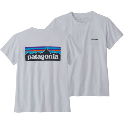 Patagonia Dames Logo P-6 Responsibili T-Shirt (Maat M, Wit)