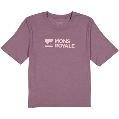 Mons Royale Dames Icon Relaxed T-Shirt (Maat L, Paars)