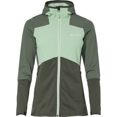 Vaude Dames Monviso Hooded Grid Fleece Vest (Maat XXS, Groen)