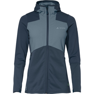 Vaude Dames Monviso Hooded Grid Fleece Vest (Maat XS, Blauw)