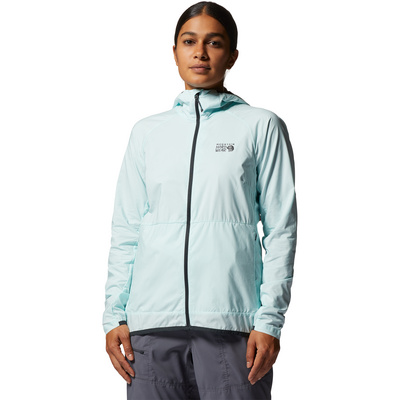 Mountain Hardwear Dames Kor AirShell Hoodie Fietsshirt (Maat XS, Turquoise)