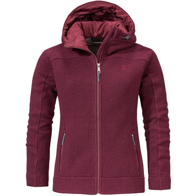 Schöffel Dames Lakefield Fleece Hoodie Vest (Maat XXL, Rood)