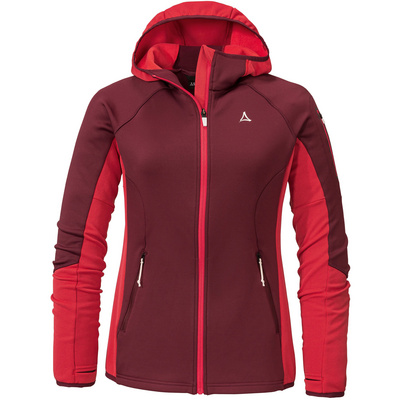 Schöffel Dames Lodron Fleece Hoodie Vest (Maat M, Rood)