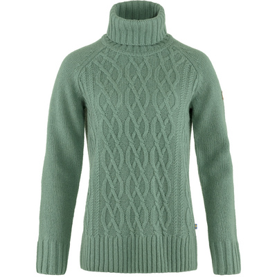 Fjällräven Dames Övik Cable Knit Trui (Maat XL, Groen)