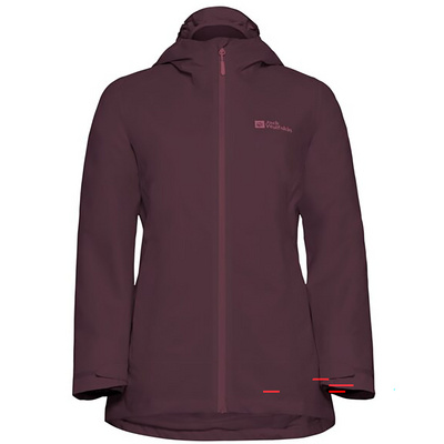 Jack Wolfskin Dames Moonrise 3 in1 Jas (Maat L, Paars)