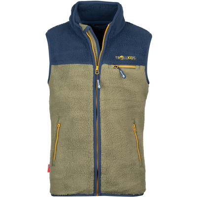 Trollkids Kinderen Hemsedal Bodywarmer (Maat 140, Olijf)