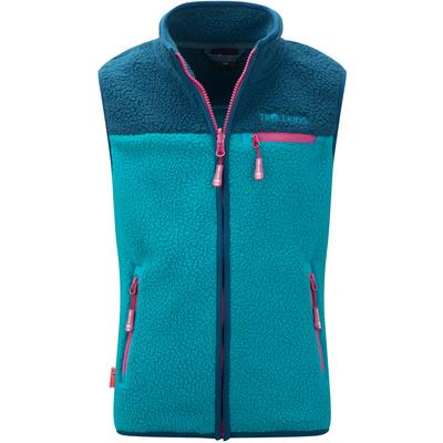 Trollkids Kinderen Hemsedal Bodywarmer (Maat 104, Turquoise)