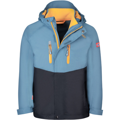 Trollkids Kinderen Bryggen 3in1 Jas (Maat 110, Blauw)