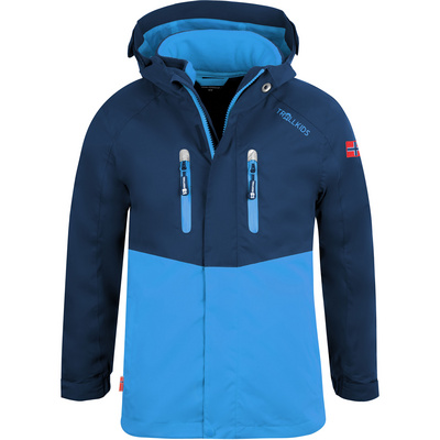 Trollkids Kinderen Bryggen 3in1 Jas (Maat 110, Blauw)