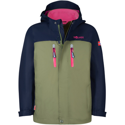 Trollkids Kinderen Bryggen 3in1 Jas (Maat 176, Blauw)