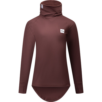 Eivy Dames Icecold Gaiter Rib Longsleeve (Maat XS, Bruin)