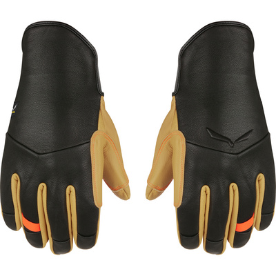 Salewa Heren Ortles Am Leather Handschoenen (Maat S, Zwart)