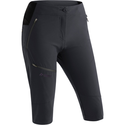 Maier Sports Dames Latit Vario Capri Short (Maat XS, Zwart)