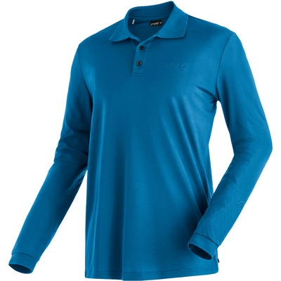 Maier Sports Heren Ulrich Polo T-Shirt (Maat XL, Blauw)
