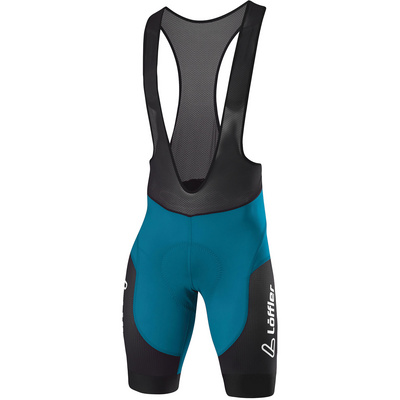 Löffler Heren Winner III Bike Bib kort (Maat XS, Blauw)