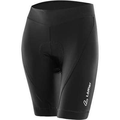 Löffler Dames Hotbond Fietsbroek kort (Maat S, Zwart)