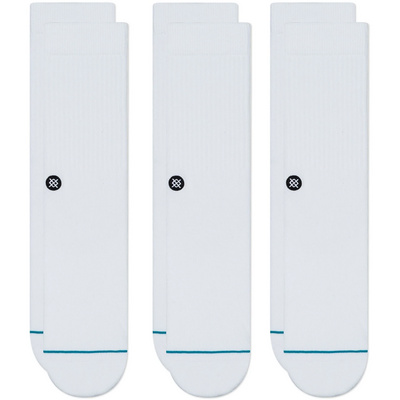 Stance Icon 3 Pack Sokken (Maat 42 , Wit)