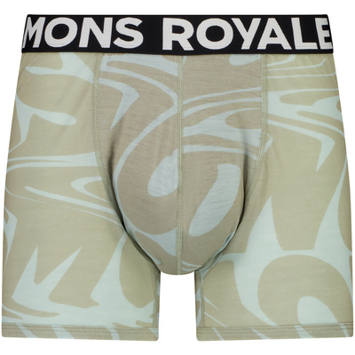 Mons Royale Heren Hold 'em Shorty Boxer (Maat L, Beige)