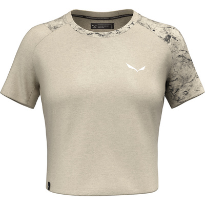 Salewa Dames Lavaredo Hemp Crop T-Shirt (Maat XXS, Beige)