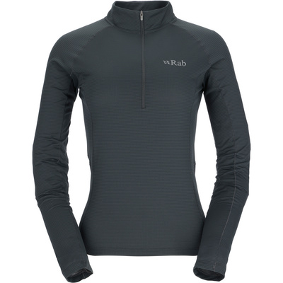Rab Dames Sonic Zip Longsleeve (Maat XS, Grijs)