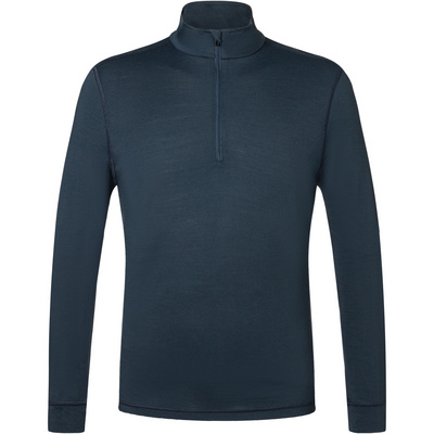 Super.Natural Heren Tundra175 Zip 1/4 Longsleeve (Maat XXL, Blauw)