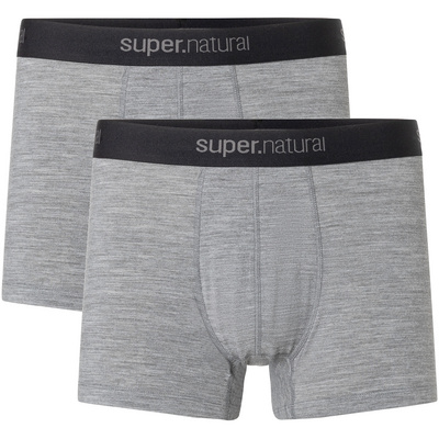 Super.Natural Heren Tundra175 2-Pack Onderbroeken (Maat S, Grijs)