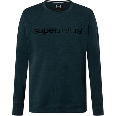 Super.Natural Heren Solution Crew Trui (Maat S, Blauw)