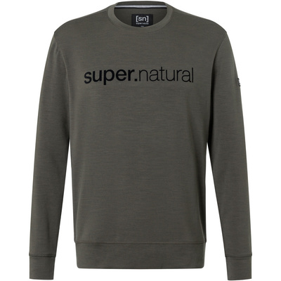 Super.Natural Heren Solution Crew Trui (Maat XL, Olijf)