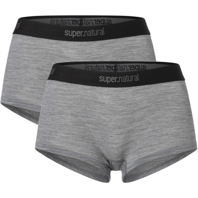 Super.Natural Dames Tundra175 2-Pack Onderbroeken (Maat L, Grijs)
