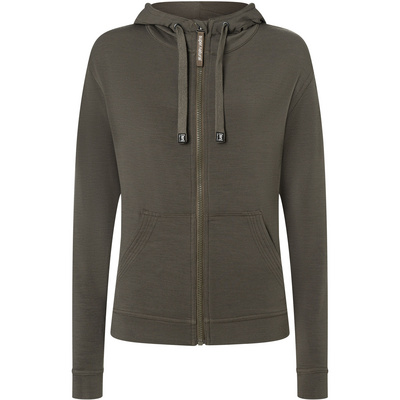 Super.Natural Dames Solution Hoodie Jas (Maat XL, Olijf)