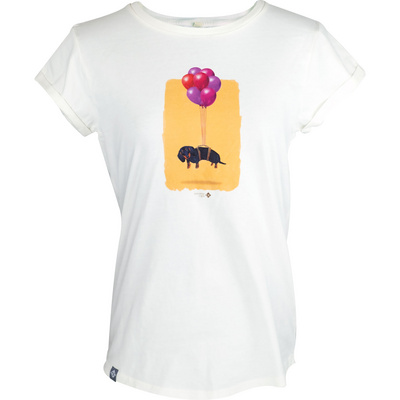 Bavarian Caps Femme T-shirt Dackelexpress (taille XL, Blanc)