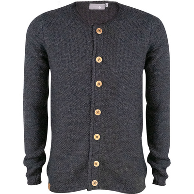 Bavarian Caps Heren Simmerl Strickjanker Jack (Maat S, Grijs)