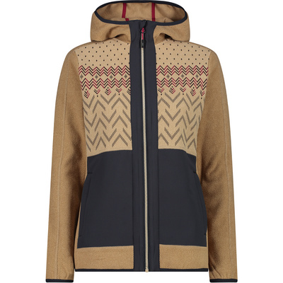 CMP Dames Hoodie Vest (Maat S, Beige)
