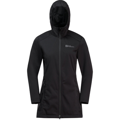 Jack Wolfskin Dames Windhain Mantel (Maat XS, Zwart)