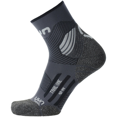 Uyn Homme Chaussettes Run Trail One (taille 45 , Gris)
