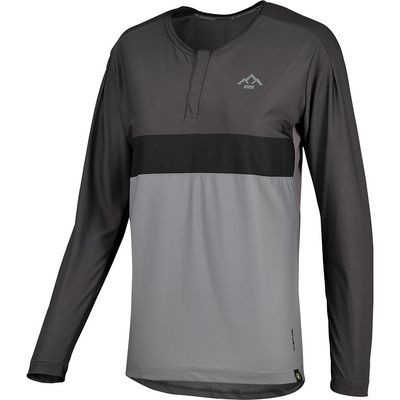 IXS Dames Flow XTG Lange Mouw Henley wielershirt (Maat XL, Grijs)