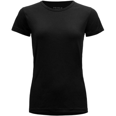 Devold Femme T-shirt Jakta Merino 200 (taille XS, Noir)