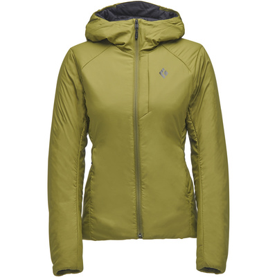 Black Diamond Dames First Light Stretch Hoodie Jas (Maat XL, Groen)