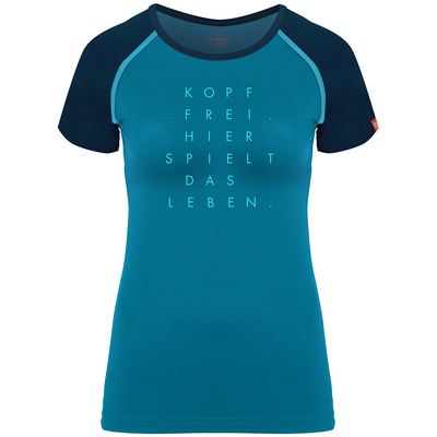 Ein schöner Fleck Erde Dames Kopf Frei T-Shirt (Maat XS, Turquoise)