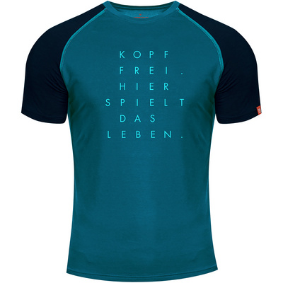 Ein schöner Fleck Erde Heren Kopf Frei T-Shirt (Maat M, Turquoise)