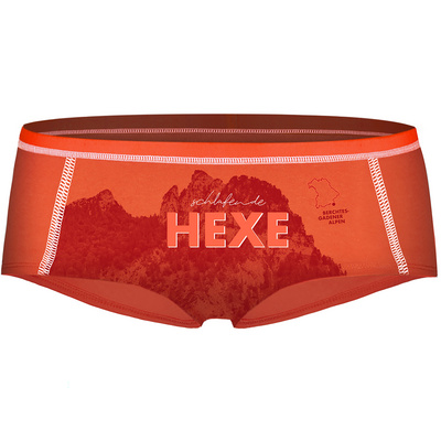 Ein schöner Fleck Erde Dames Schlafende Hexe Onderbroek (Maat S, Oranje)