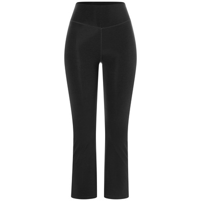Mandala Dames Cropped Flared Broek (Maat L, Zwart)