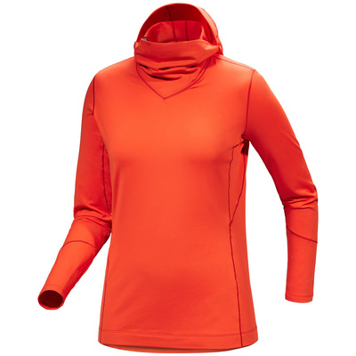 Arcteryx Dames Rho Hoodie Longsleeve (Maat XL, Rood)
