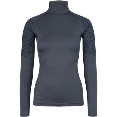 Johaug Femme T-shirt long Elevate Half Zip (taille XS, Bleu)
