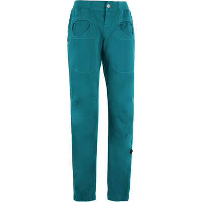 E9 Dames Ondart Slim-BB Broek (Maat S, Turquoise)