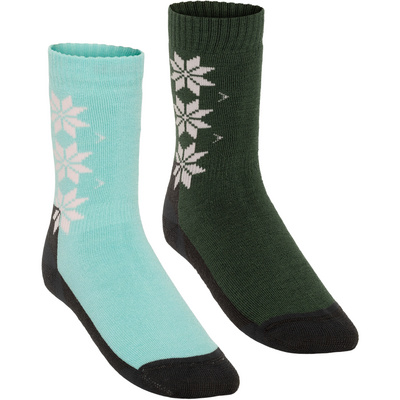 Kari Traa Dames KT Wool 2-Pack Sokken (Maat 39 , Groen)