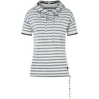 Super.Natural Dames Justshort Stripe Hoodie